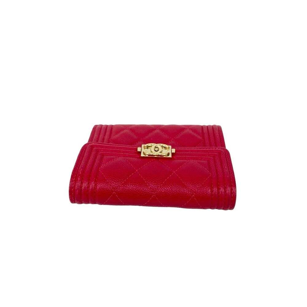 CHANEL Authentic Pink Caviar Leather Logo Wallet - Picture 3 of 10
